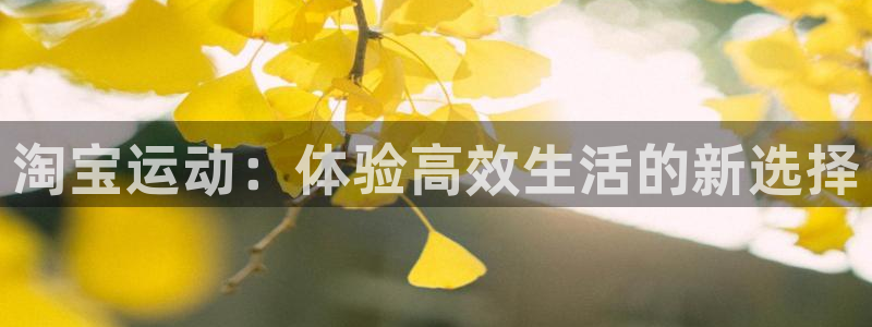 注册tp官方正版app:淘宝运动:体验高效生活的新选择